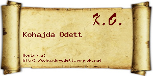 Kohajda Odett névjegykártya